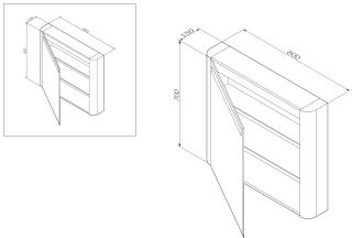 Зеркало-шкаф Am.Pm Sensation M30MCL0801NF левый 80 см орех